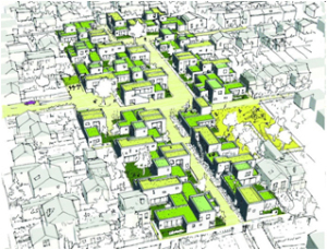 Inventer des formes urbaines denses ET individualisées – Projet de quartier d'habitat intermédiaire HD*Zen (Cachan 92) – Architectes : Vladimir Doray avec Maud Martzolf (Wild Rabbits Architecture)