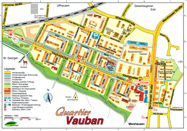 Plan du quartier – Ecoquartier Vauban (Fribourg)
